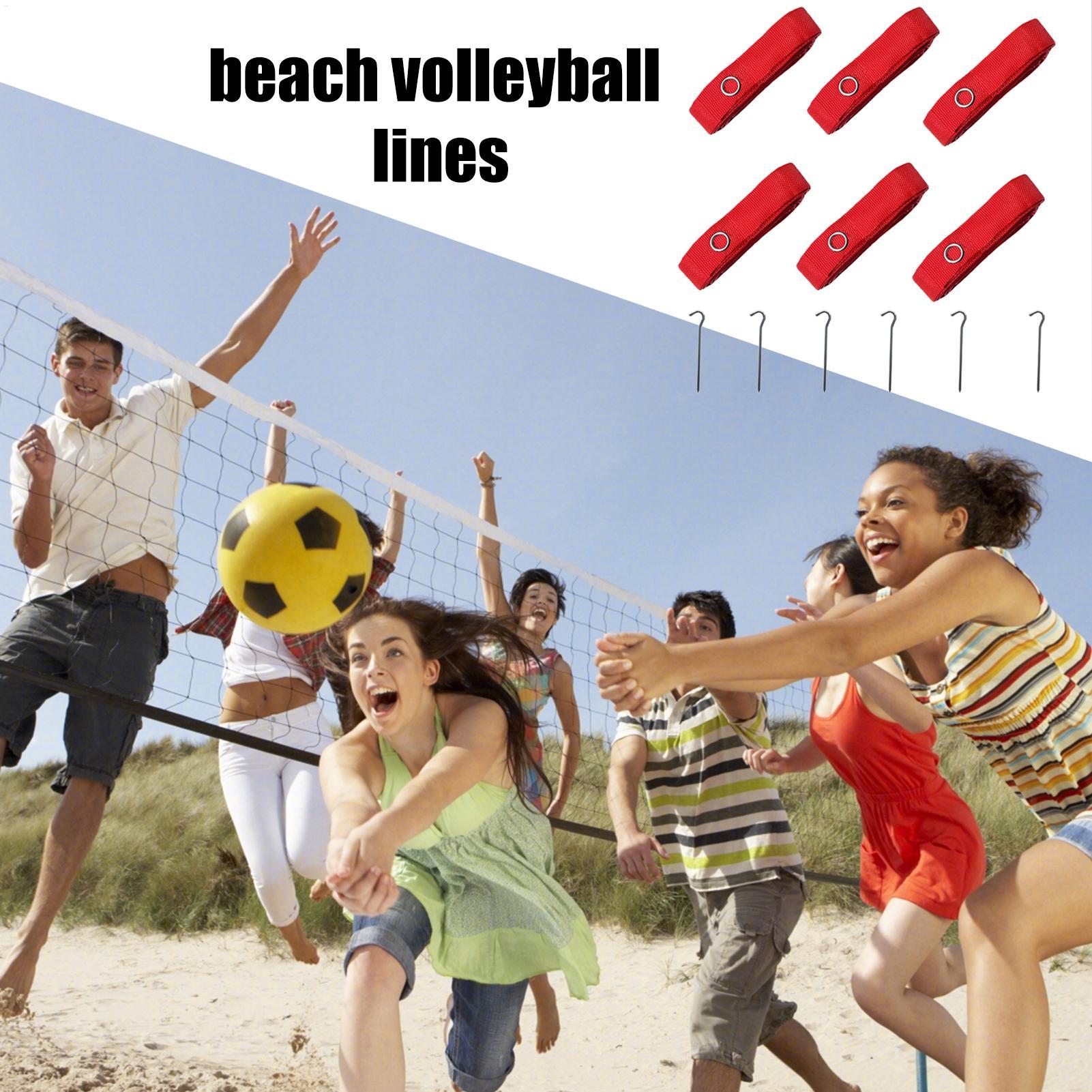 Sports Equipment Volleyball - 6x Cordes de marquage portables pour