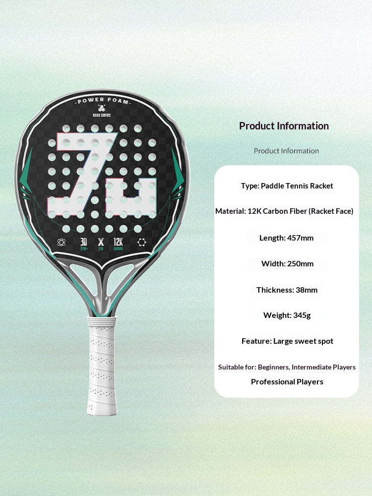 Raquette de padel en fibre de  - Padel Racket Carbon avis et prix