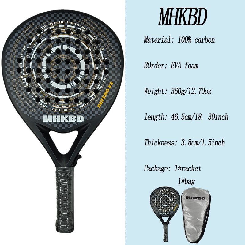 Raquette de padel en fibre de  - Padel Racket Carbon avis et prix